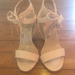 Muted pink Charlotte Russe soft leather thick heel